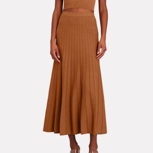 Ronny Kobo Laine Pleated Knit Skirt